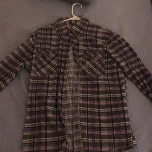 Purple and gray flannel